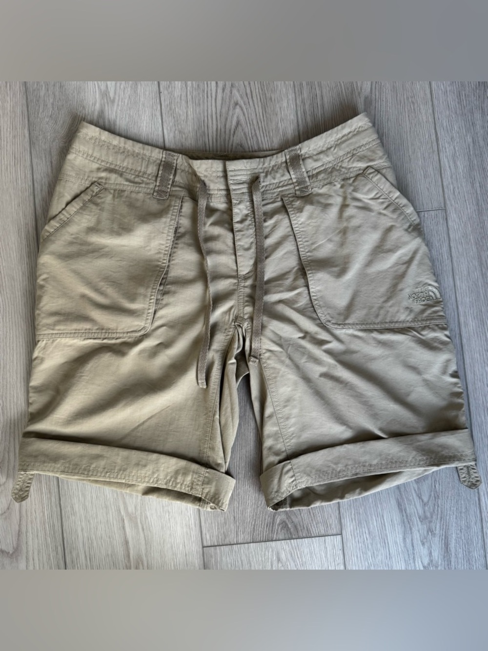 The North Face Beige Drawstring Cargo Shorts